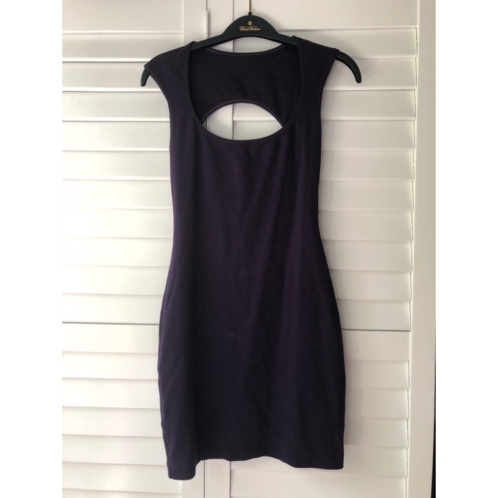 American Apparel purple bodycon cutout dress